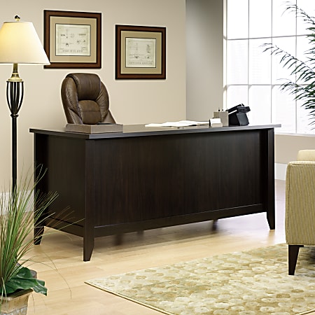 Sauder Shoal Creek 66 W Executive Computer Desk Jamocha Wood ODP Business Solutions