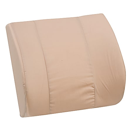 DMI® Lumbar Back Support Foam Cushion Pillow With Strap, 14"H x 13"W x 3"D, Tan