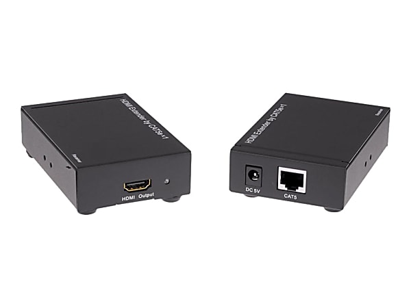 KanexPro HDMI Extender over CAT5/6 up to 165ft. (50m) - 1 Input Device - 1 Output Device - 165 ft Range - 2 x Network (RJ-45) - 1 x HDMI In - 1 x HDMI Out - Full HD - 1920 x 1080 - Rack-mountable