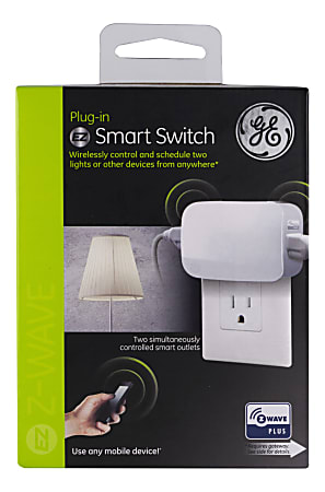 GE Z-Wave Plus Black Smart Remote Control Outlet in the Lamp & Light  Controls department at