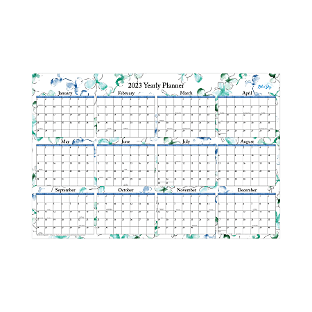 Blue Sky™ Monthly Wall Calendar, 36" x 24", Lindley, January To December 2023, 100030