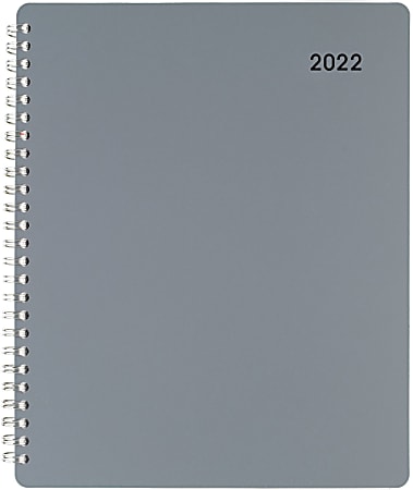 Office Depot® Brand Weekly/Monthly Appointment Book, 7" x 8-3/4", Silver, January To December 2022, OD710930