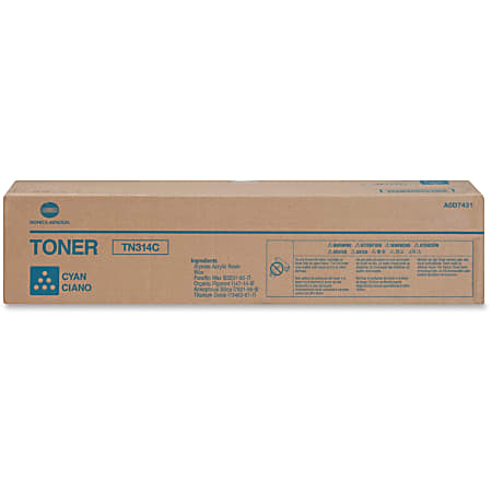 Konica Minolta TN314C Original Toner Cartridge - Laser - 20000 Pages - Cyan - 1 Each