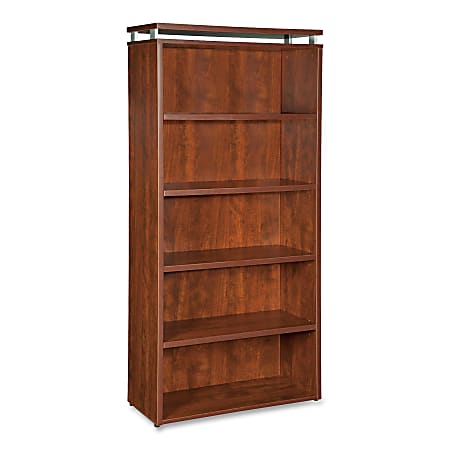 Lorell® Ascent Series Bookcase, 5-Shelf, Cherry