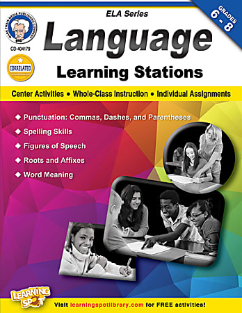 Mark Twain Language Learning Stations Workbook, Grades 6-8