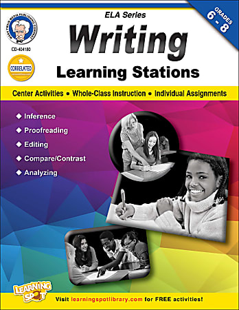 Mark Twain Writing Learning Stations Workbook, Grades 6-8