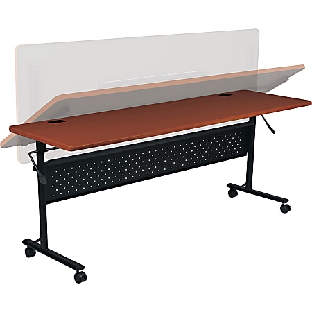 Lorell® Shift Series Mobile Flipper Training Table, 72"W, Cherry