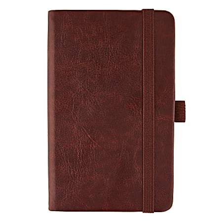 Eccolo Cool Jazz Hardcover Journal, 3&rdquo; x 5&rdquo;, College Rule, 192 Pages, Cognac