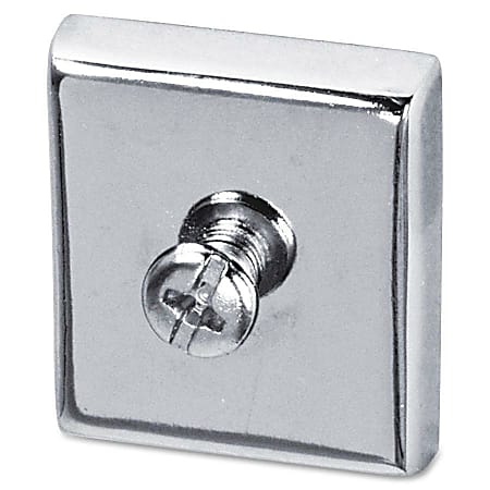 Lorell® Heavy-Duty Cubicle Magnets, Silver, Pack Of 2