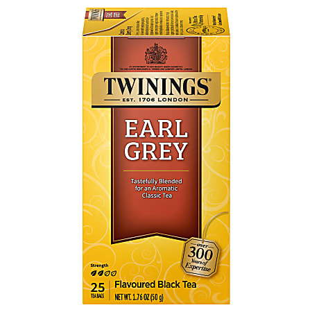 Twinings Earl Grey Tea 1.41 Oz Box Of 25 - Office Depot