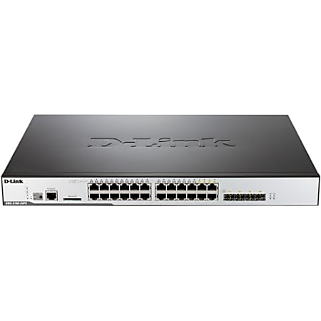 D-Link L2+ Unified Wired/Wireless Gigabit PoE Switches - 20 Ports - Manageable - 3 Layer Supported - PoE Ports - 1U High - Rack-mountable, Desktop