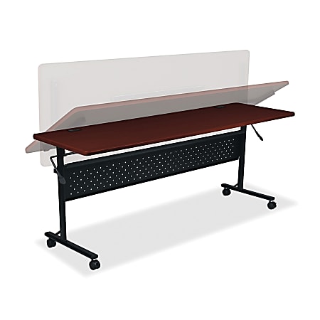 Lorell™ Shift Series Mobile Flipper Training Table, 72"W, Mahogany