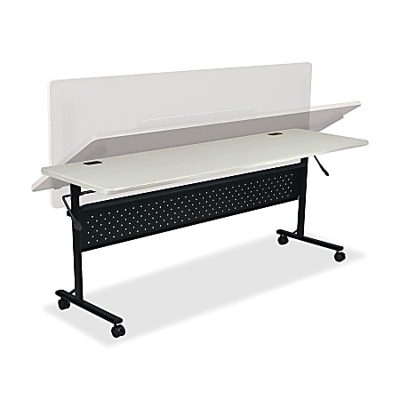 Lorell® Shift Series Mobile Flipper Training Table, 60"W, Light Gray