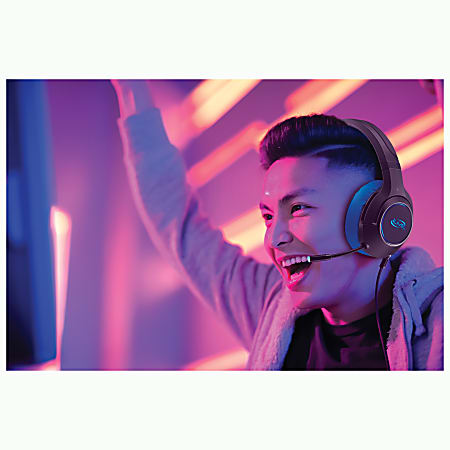 iLive Electronics IAHG49B Over The Ear Gaming Headphones BlackBlue Office Depot
