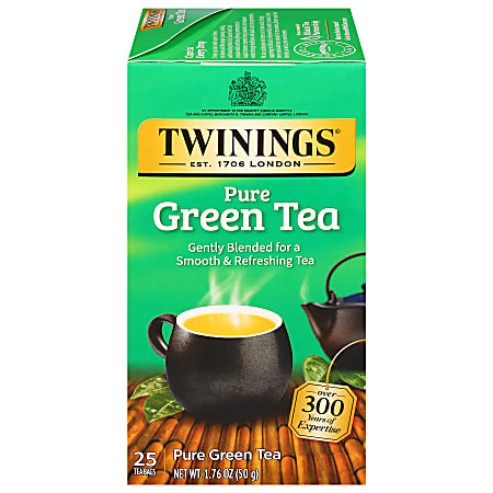 Twinings&reg; Green Tea Bags, 2 Oz, 25/Box