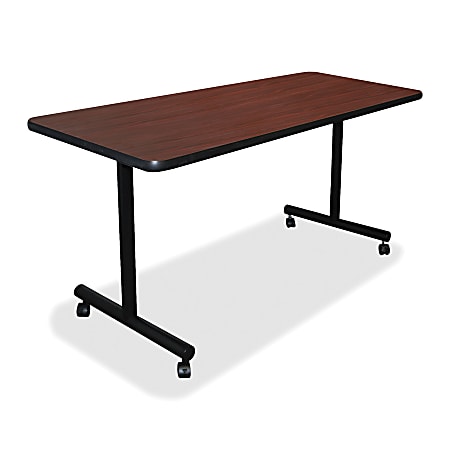 Lorell® Rectangular Training Table Top, 1 1/2"H x 60"W x 24"D, Mahogany