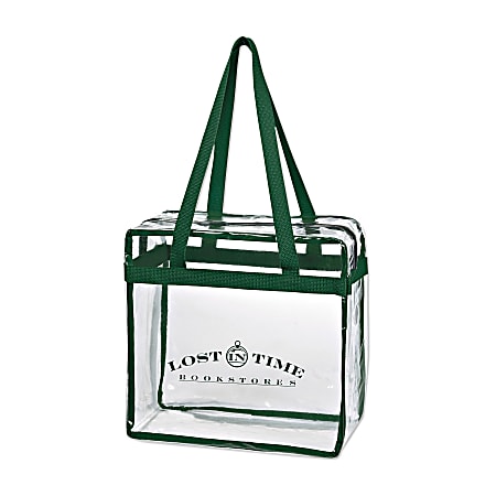 Custom Promotional Clear Tote Bag With Zipper 12 x 12 Office Depot