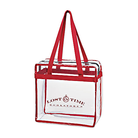 Small clear tote bags with zipper top