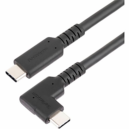 StarTech.com 1.6ft (50cm) Rugged Right Angle USB-C Cable, USB 3.2 Gen 2 (10 Gbps) - RUSB31CC50CMBR