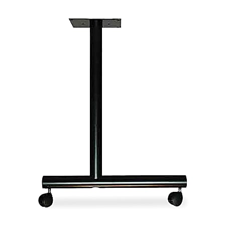 Lorell® C-Leg Training Table Base, Casters, Black, Pack of 2