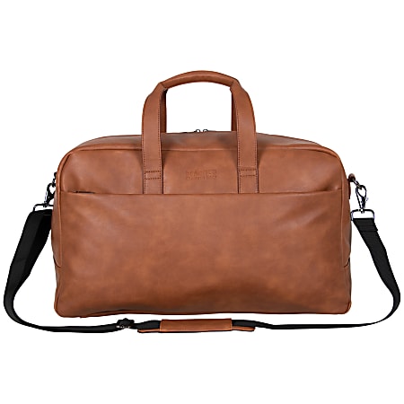 Kenneth Cole Reaction Vegan Leather Single-Compartment Carry-On Bag, 12"H x 20"W x 9"D, Cognac