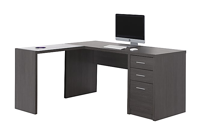 Monarch specialties computer desk white corner with tempered glass sale