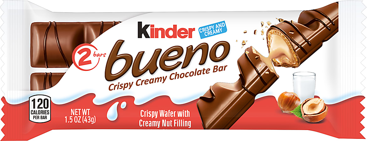 Kinder Bueno Crispy Creamy Chocolate Bar, 1.5 Oz
