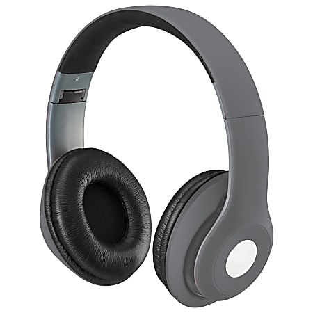 iLive Bluetooth® Wireless Over-The-Ear Headphones, Gray, IAHB48MG