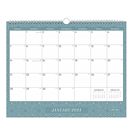 2024 Blue Sky™ Monthly Wall Calendar, 15” x 12", Maritza, January To December