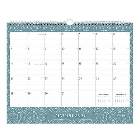 2024 Blue Sky™ Monthly Wall Calendar, 15” x