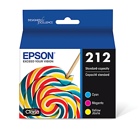 Epson® 212 Claria® Cyan, Magenta, Yellow Ink Cartridges, Pack Of 3, T212320-S