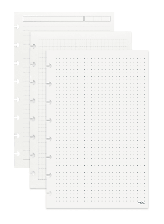 TUL® Discbound Notebook Refill Pages, Assorted Ruling, Junior Size, 600 Pages (300 Sheets), White