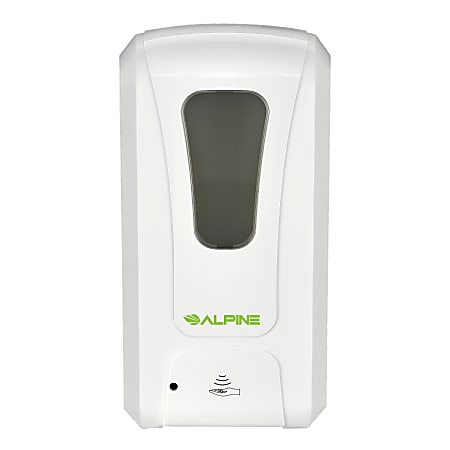 Alpine Industries Wall Mount Automatic Foam Hand Sanitizer Soap Dispenser,1200 ml, White