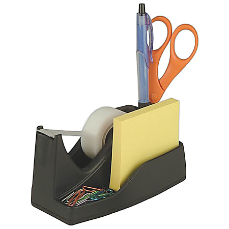 Office Depot® Brand Deluxe "Extra" Tape Dispenser, Black