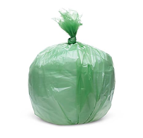 Medline Trash  Liners, 16 Mic, 40-45 Gallons, 40" x 48", Green, Pack Of 250