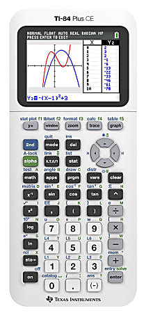 Texas Instruments TI 84 Plus CE Handheld Graphing Calculator White