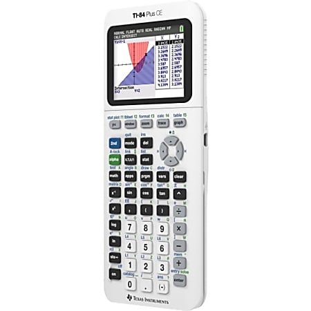 Texas Instruments TI 84 Plus CE Handheld Graphing Calculator White - Office  Depot