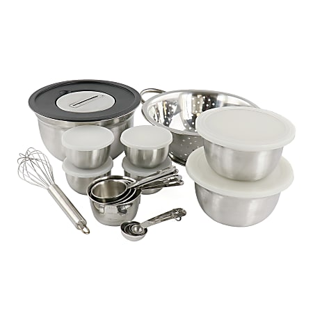 Oster Tobias All-In-One Cooking Tool Set, Silver, Set Of 24 Pieces