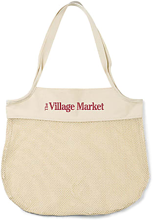 Custom Parisian Cotton Market Bags, 8" x 8", Set Of 30 Bags