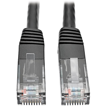 Tripp Lite Cat6 Gigabit Molded Patch Cable RJ45 M/M 550MHz 24 AWG Black 6'