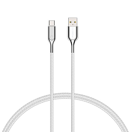 Cygnett Armored 2.0 USB-C To USB-A Charge & Sync Cable, White, CY2697PCUSA