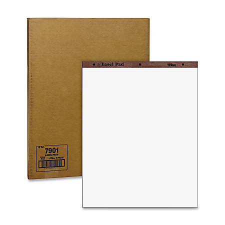 TOPS® Plain Paper Easel Pads, 27" x 34", 50 Sheets, Carton Of 4