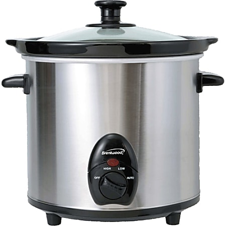 Brentwood SC-130S Slow Cooker - 3 quart - Stainless Steel