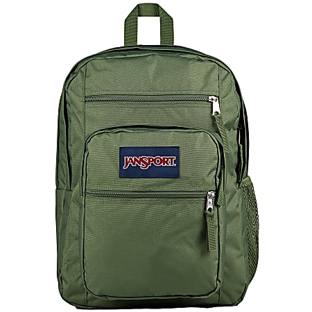 JanSport Big Student Backpack With 15” Laptop Pocket, 55% Recycled, Cargo Green