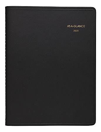 AT-A-GLANCE® 15-Month Monthly Planner, 9" x 11", Black, January 2020 To March 2021, 7026005