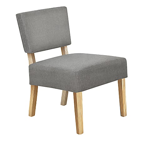 Monarch Specialties Salma Accent Chair, Light Gray