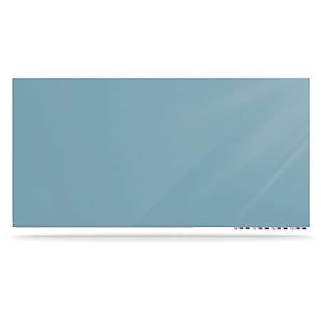 Ghent Aria Low Profile Magnetic Dry-Erase Whiteboard, Glass, 36” x 60”, Denim