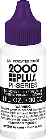 2000 PLUS Self Inking Stamp Re Ink Fluid 1 Oz. Black - Office Depot