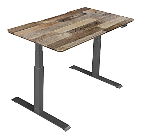 Vari Electric Standing Desk, Electric 60&quot;W, Reclaimed Wood