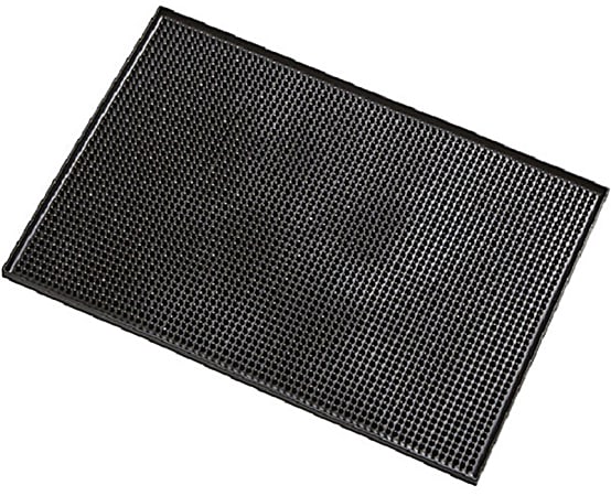 American Metalcraft Rubber Bar Mats, 12" x 18", Black, Pack Of 12 Mats